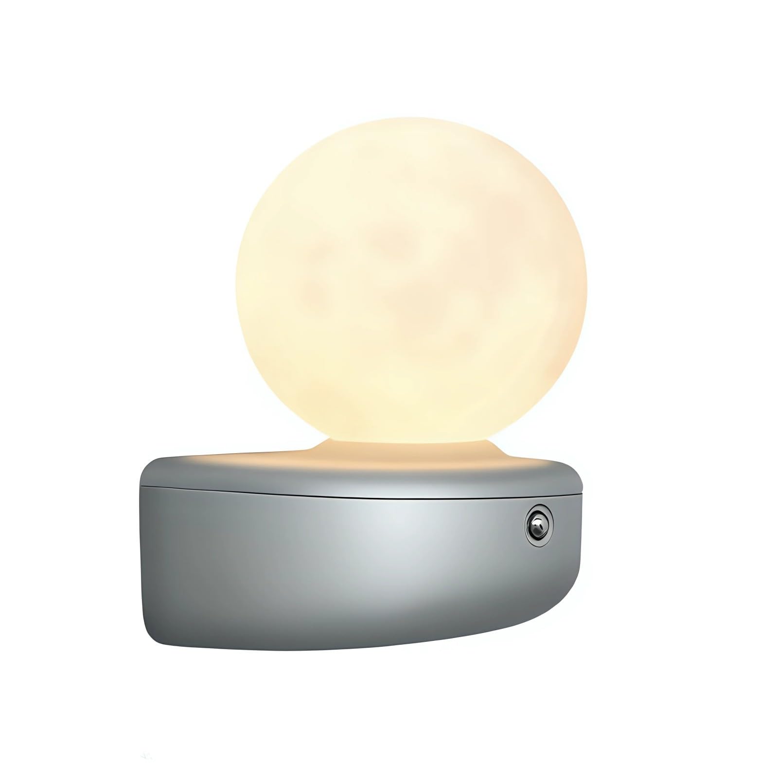 FROMCEO Rechargeable Night Lamp with Motion Sensors Cordless Lights Moons Shape Atmospheres Light for Bedroom Bedside Cordless Wall Lights for Bedroom Bedside