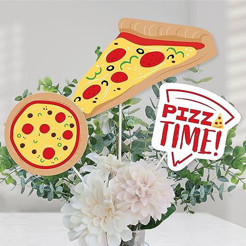 Big Dot of Happiness Pizza Party Time - Baby Shower or Birthday Centerpiece Sticks - Table Toppers - Set of 15 Big Dot of Happiness Pizza Party Time - Baby Shower or Birthday Centerpiece Sticks - Table Toppers - Set of 15