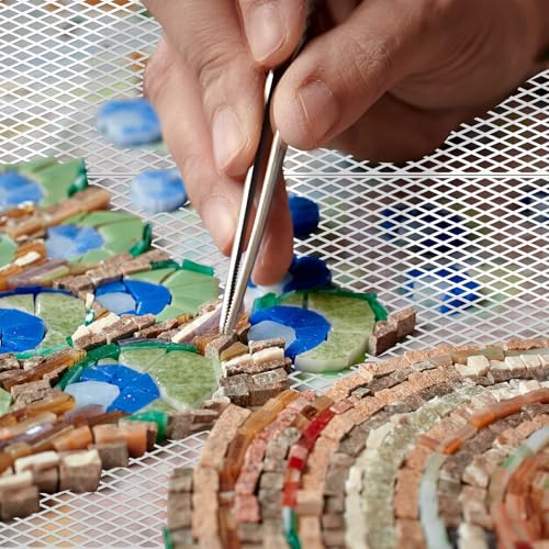 24 Pcs Mosaic Grid Tile Mesh with Adhesive Backing, 12x12 Inch by HAOPENGYOU - Used condition - Image 7