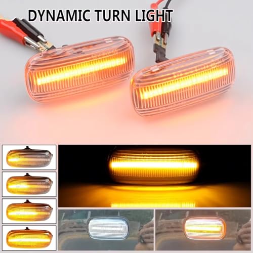 Luz de señal giro posición lateral secuencial dynamic crystal para Audi A4 B6 y A6 6