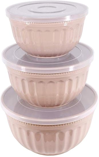 Envop Salad Bowl Mixing/Serving Bowls, Large, Medium, Small, Set of 3