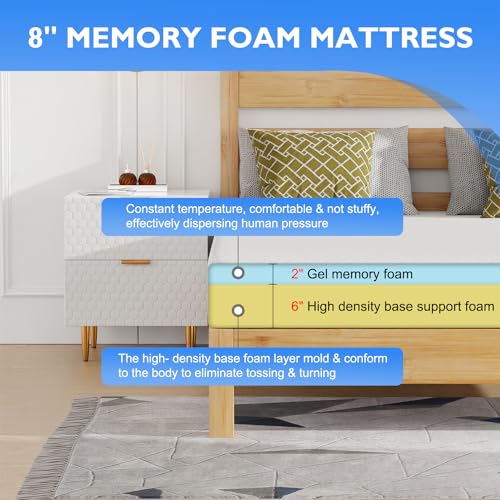 Image of PayLessHere | 8 Inch Queen Mattress | Medium Firm Base Foam Mattress
