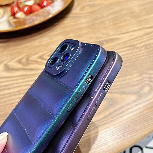 Coque silicone anti-choc iPhone 12 Pro cuir violet robuste - 6