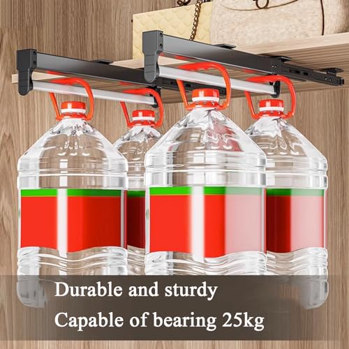 Support de vêtements télescopique réglable de 50 cm pour optimiser l'espace des penderies - 6