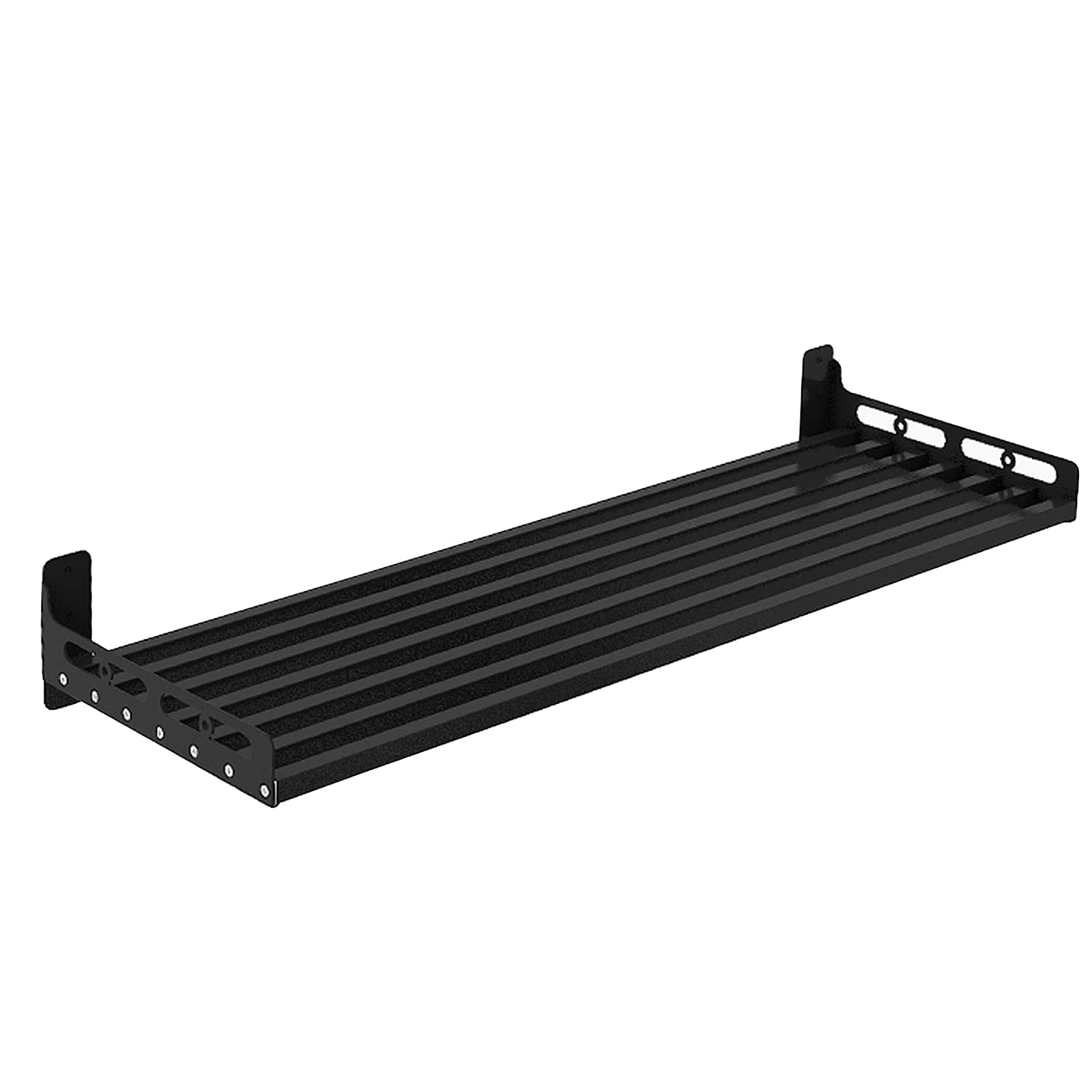 GTHTUHFD Stainless Steel Microwave Oven Rack Nizer With 5 Hooks Wall Mounted Storage Rack For Pots Pans And Spice Jars,Black-80 * 35Cm