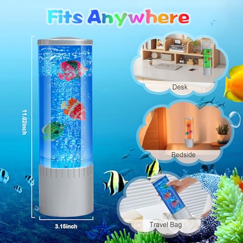 MOONSAY Sensory Bubble Lamp for Kids - Autism Night Light with Color Changing LED, Calming Water Bubble Tube for Bedroom, Sensory Room & Anxiety Relief - Image 4