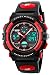 Kid Watch 50M Waterproof Sport LED Alarm Stopwatch Digital Child Quartz Wristwatch for Boy Girl Red