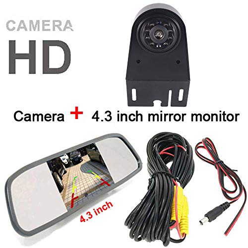 Reversing Camera + 4.3 Inch HD Rearview MirrorParking Mirror for All Cars + Car Third Roof Top Mount Brake Lamp Backup Camera for Mercedes Benz Viano Vito W639 VAN 2003-2014 - Image 3