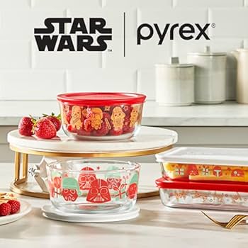 Star Wars Pyrex 8ピース保存容器セット(日本未発売&未使用品) Amazon｜Pyrex スターウォーズ ホリデーテーマ 丈夫なガラス製