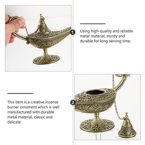 Abaodam Aladdins Lâmpada Lenda Aladdin Gênio Da Lâmpada de Bronze Do Vintage de Metal Esculpido Dese