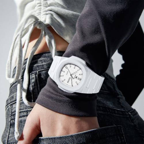 Image of OLEVS Mens Watches Analog Quartz Unisex Watches Square Resinous 3ATM Waterproof Day Date Sport Fashion Dress Wrist Watch