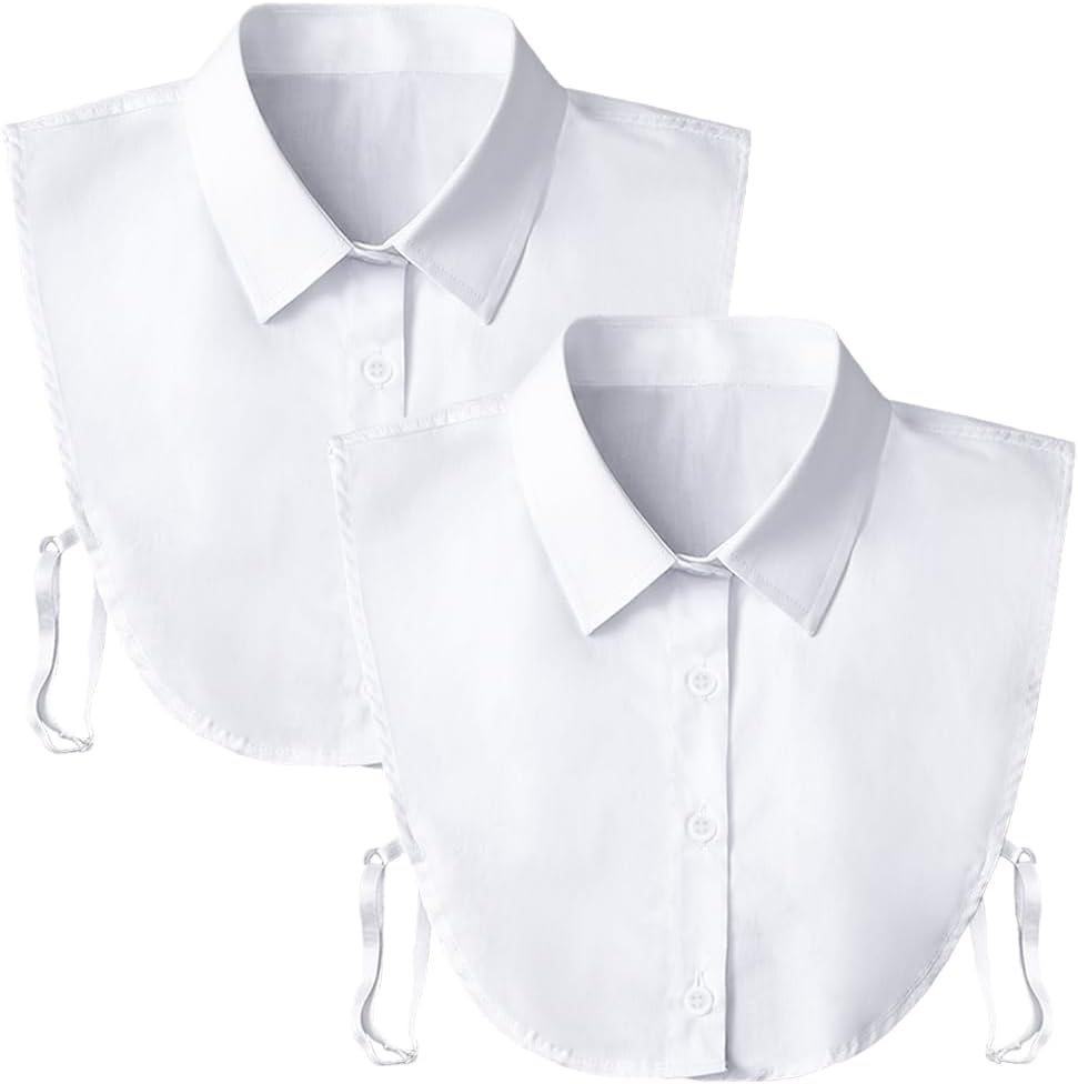 Detachable Dickey Collar Blouse for Women, Fake Half Shirts Faux False Collar for Girls Favors