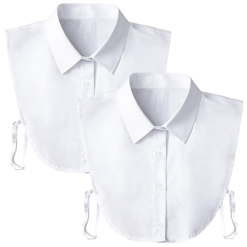 Detachable Dickey Collar Blouse for Women, Fake Half Shirts Faux False Collar for Girls Favors