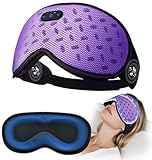 Sleep Mask Headphones Bluetooth 5.4 with 3D Removable Hot & Cold Compress, TOPOINT Weighted Eye Mask Blackout Soft, Cooling Breathable for Women Men Deep Sleep Relax Tired Eyes Migraine Office Travel
