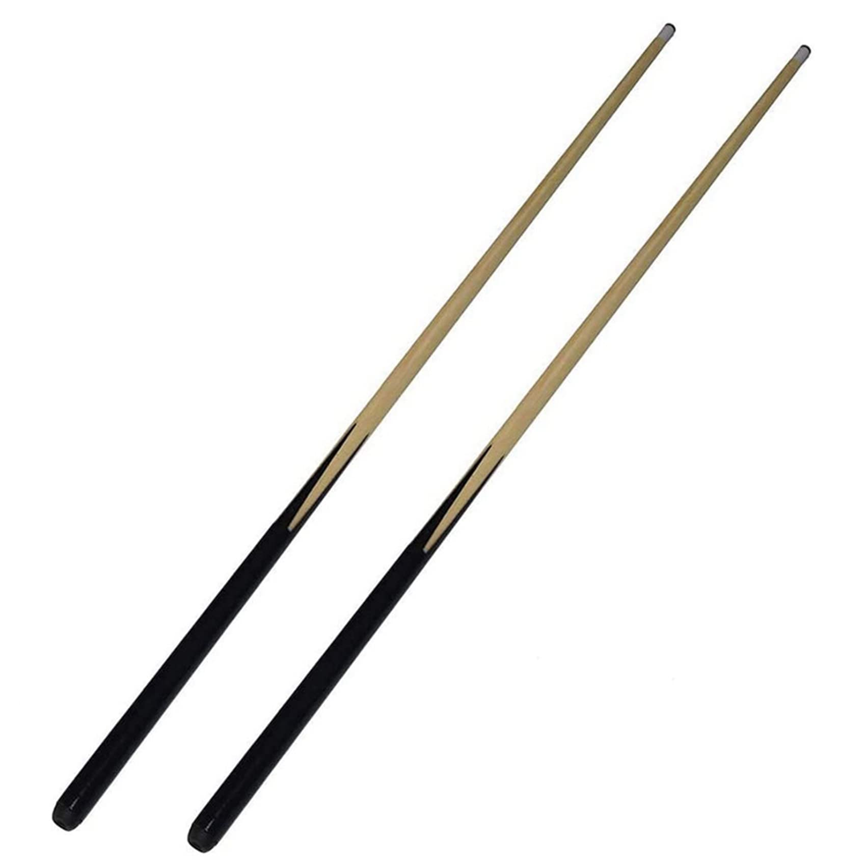 2X Queues de Billard en Bois Bâtons de Billard Piscine Accessoires de Snooker Outils de Billard 145cm