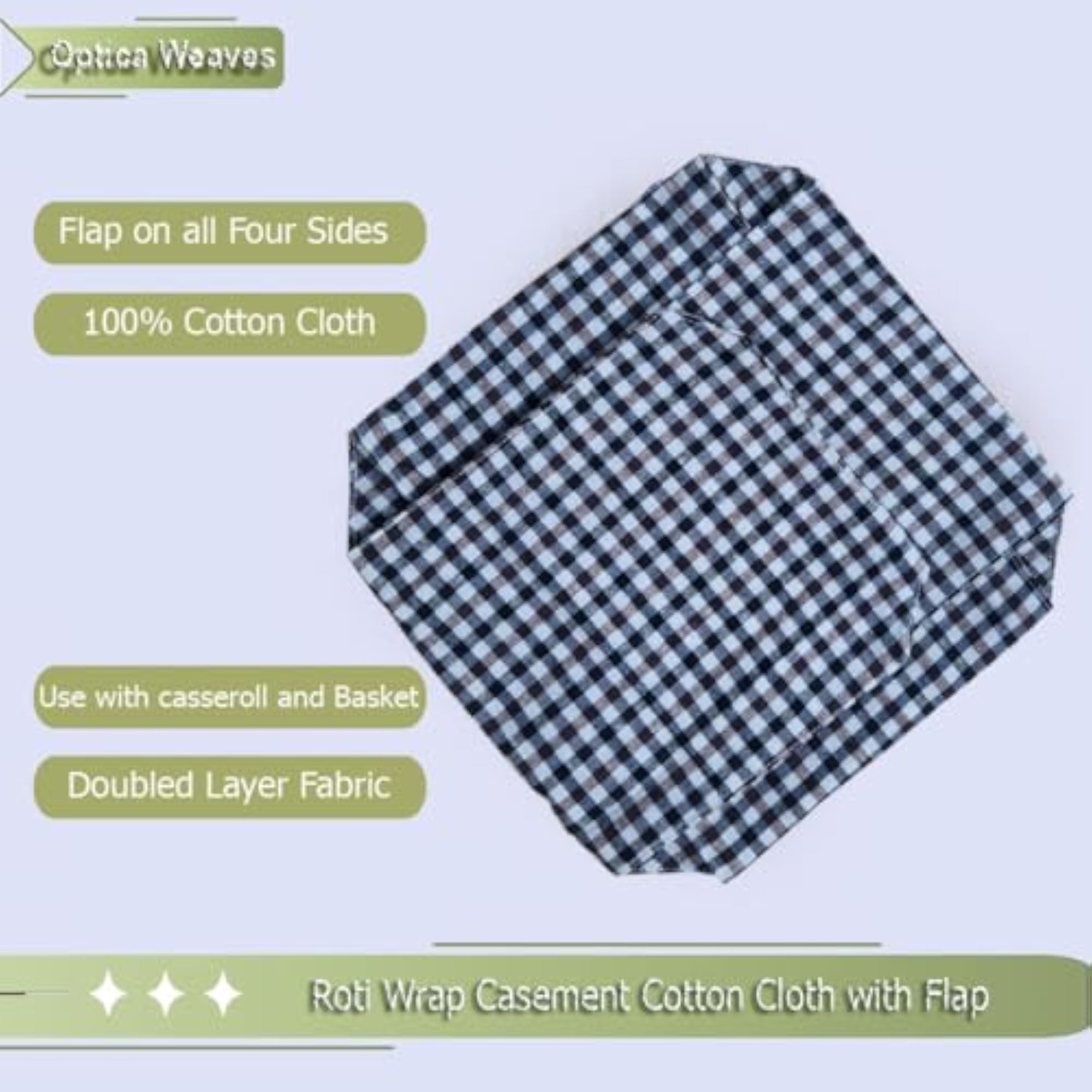 Cotton Double Layer Roti Clothes Wrap