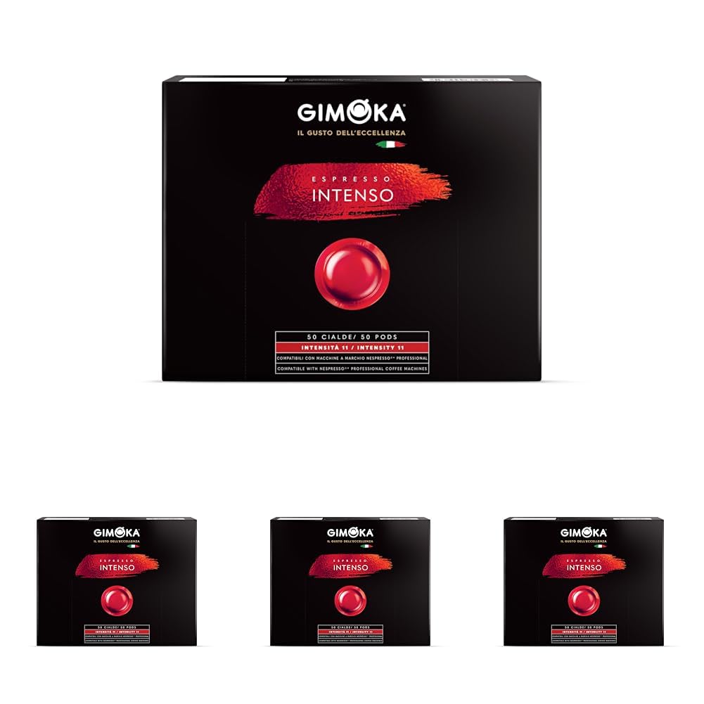 Gimoka - 50 Capsule Compatibili Nespresso Professional* Zenius e Gemini - Gusto Intenso – Intensità 11 (Confezione da 4)