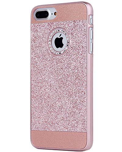 iPhone 7 Plus Case, Moleboxes iPhone 7 Plus Shinning Protective Hybrid Bumper Crystal Rhinestone Sparkle Bling Glitter Hard Diamond Case Cover Shell for 5.5 inches Apple iPhone 7 Plus (Rose Gold)