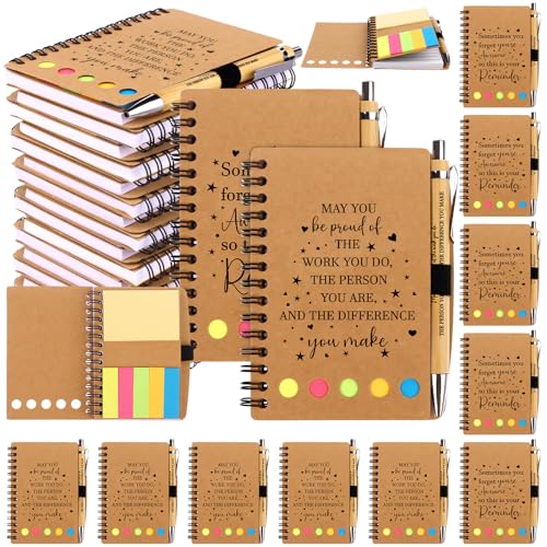 Journal à spirale et stylo bambou haut de gamme pour employés