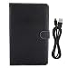 Zouminy Téléphone Portable intégré Universel Arabe Bluetooth Housse de Protection en Cuir Clavier Portable Durable Noir