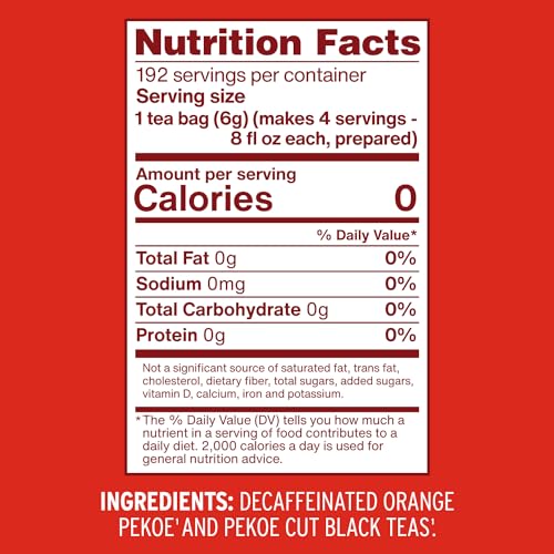 Image of Luzianne Decaffeinated Iced Tea Bags, Family Size, 48 Count Box (Pack of 1)