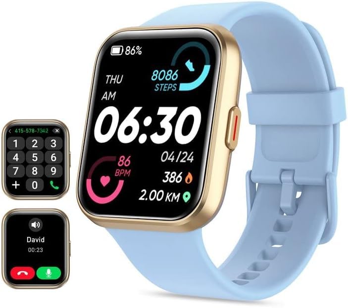 Reloj Inteligente Hombre con Llamadas y Voz de Alexa, WhatsApp Notificaciones, 1.85" Smartwatch Mujer con SpO2/Pulsómetro/Monitor de Sueño, 110 Modos Deportes, 3ATM Pulsera Hombre para iPhone Android