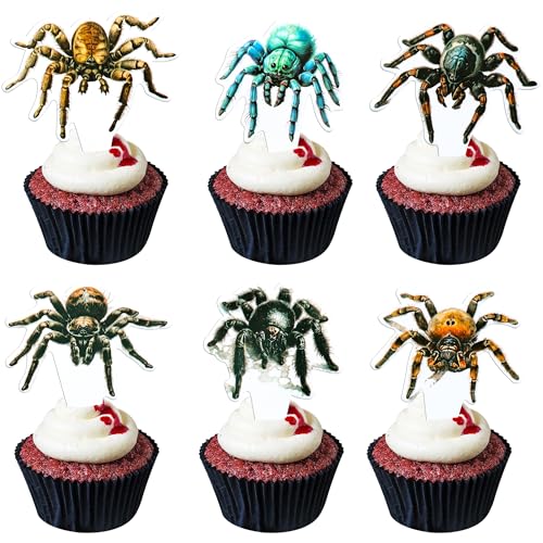 Decoración para cupcakes de araña Gyufise de 36 piezas para repostería de baby shower