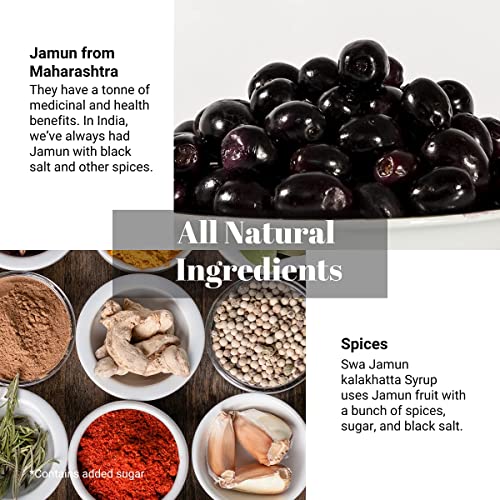 Image of Swa Artisanal Syrups Jamun Kala Khatta 250Ml Liquid, 100% Natural, Makes 10-15 Drinks, Perfect For Cocktails /Mocktails /Lemonades /Ice Gola /Craft Coffees