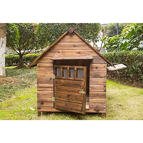 Accogliente Casa Per Animali Domestici Verniciato, Rifugio Per Cani In Legno Rialzato Con Tetto In Asfalto, Letto Per Gatti Per Interni, Canile Robusto A Prova Di Tempo Per Cani Di Grandi Dimensioni,