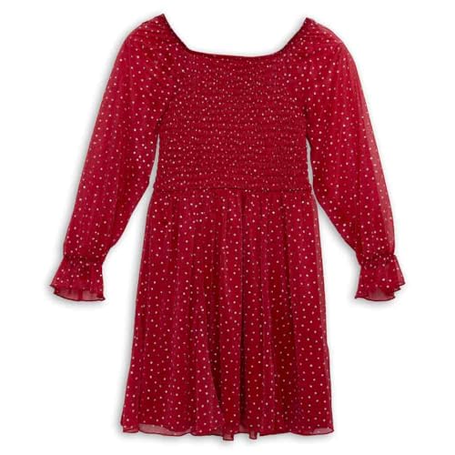 Speechless Girls' Long Sleeve Glitter Polka Dot Party Dress3