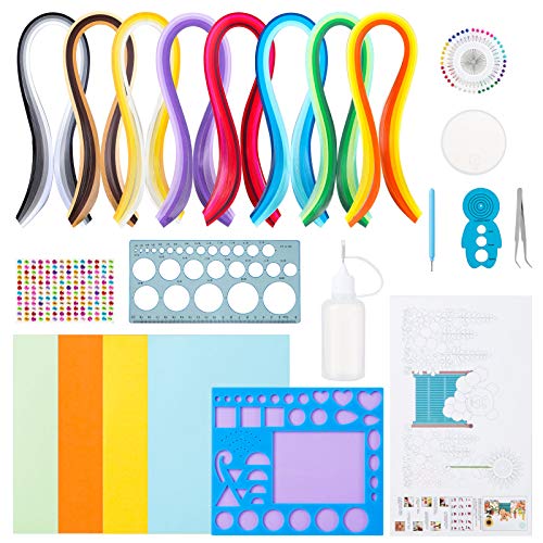 LEMESO 5mm Paper Quilling Kit, Quilling Accessories, Multicolored, Making Your Paper Quilling Artworks
