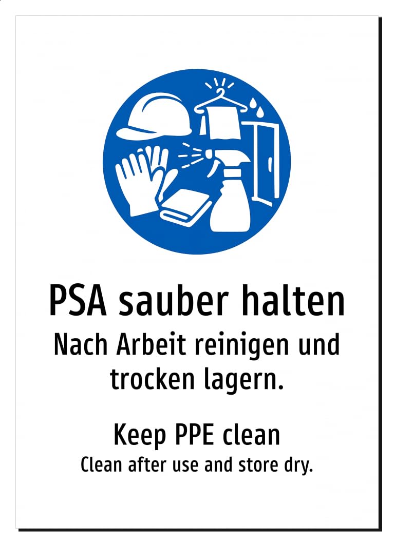 50222-DEEN-S-07 | PSA sauber halten/Keep PPE clean Schild