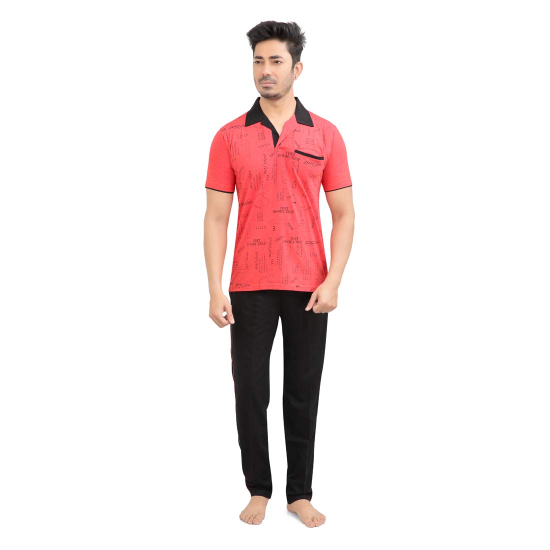 inter creation Pyjama Set Multi Colour Lounge wear for Men-picture-48