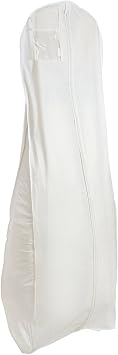 Tuva Vinyl Wedding Gown Garment Bag White 72" Long with 10" Gusset Expansion