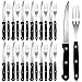 TW24 Steakbesteck 24tlg. für 12 Personen Steakmesser Steakgabel Set Grillbesteck Messer Gabel Besteckset
