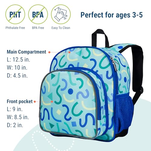 Image of Wildkin Kids 12-Inch Toddler Backpack - Lightweight School Bag for Daycare & Travel, Ages 3-7