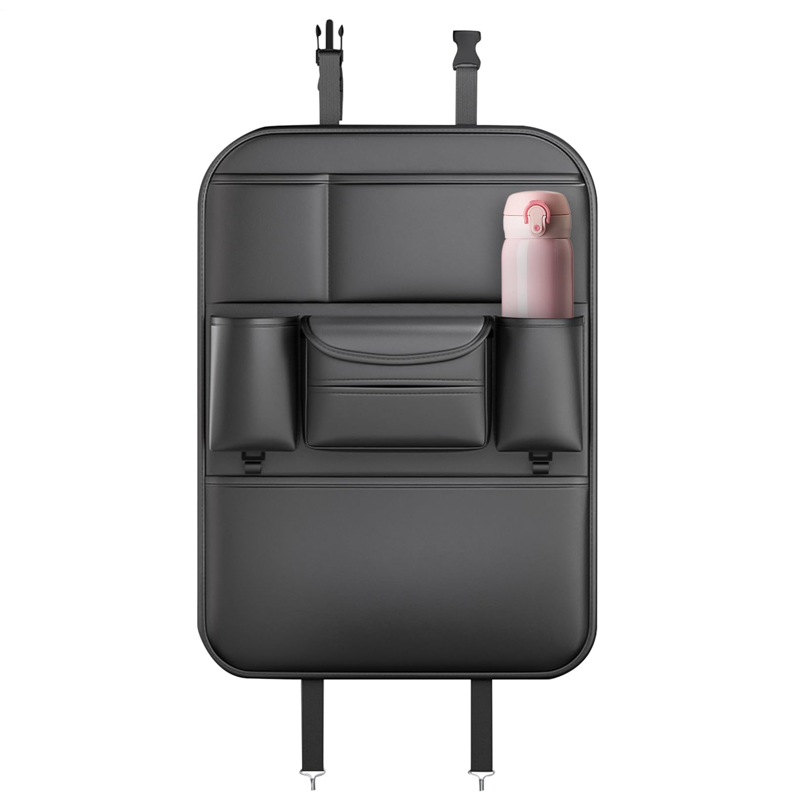 Organizador Trasero Para Coche Organizador De Asiento Trasero Con Bolsillos | Bolsillos Portaobjetos Portavasos Accesorios De Viaje Para Coches Camionetas Y Más Vehículos