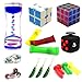 H-Partner Relieves Stress and Increase Focus Bundle Sensory Twisted Squeeze Fidget Toys Set- Fidget Chain/Cube, Infinity Magic Cube/Ball, Liquid Motion Timer Ferrofluid Bottle (15 Pack)