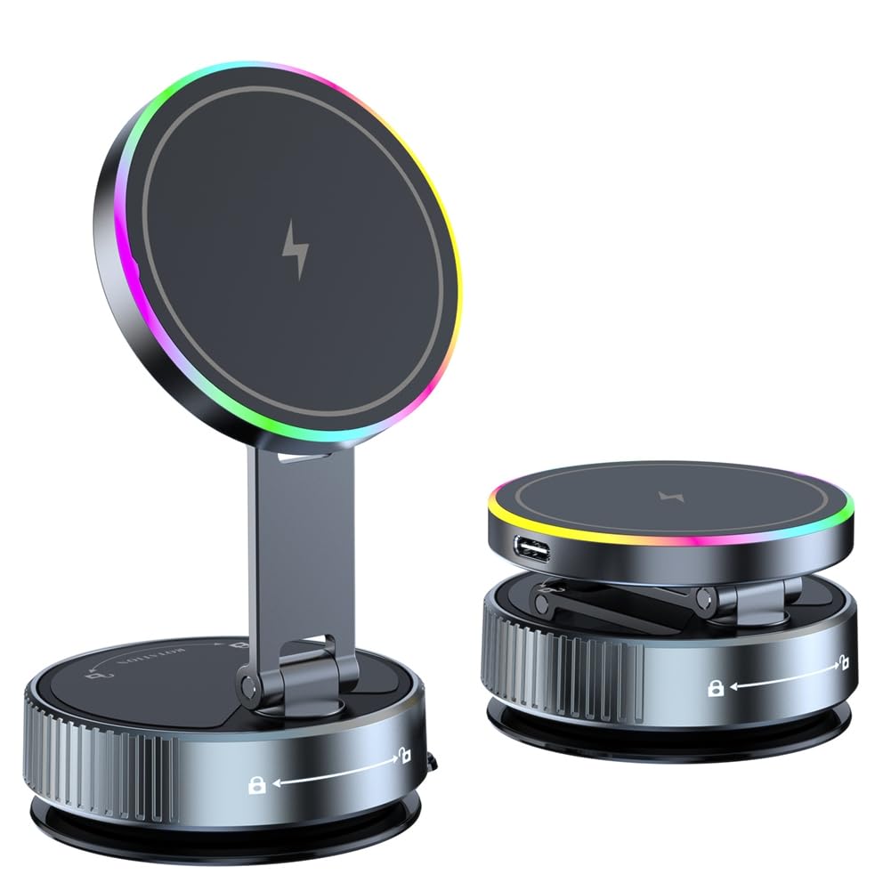 Cargador inalámbrico de 15W para salpicadero con rotación universal 8