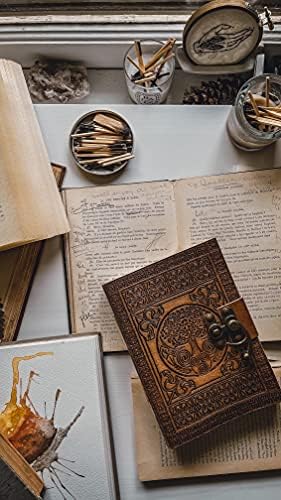 DreamKeeper Leather Journal Handmade Journals For Women and Men - Celtic Travel Notebook - Original Antique Tree Of Life Design - Plain Paper - Beautifully Crafted Note Book  A5 Sketchbook