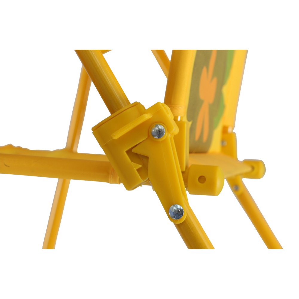 Siena Garden 672618 Marie Set pour Enfants 2 Fauteuils Pliants 1 Table + 1 Parasol Acier Motif de Coccinelle Jaune/Rouge