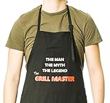 Funny Guy Mugs Grill Master Adjustable Apron with Pockets - Funny Apron for Men and Women - Perfect for BBQ Grilling Barbecue Cooking Baking