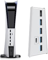 TNP USB Hub 3.1 PlayStation 5 Konzolhoz - Fehér Bővítő Adapter 4 USB + 1 Gyorstöltő + 1 USB-C Porttal - PS5 Dualsense Kompatibilis Elosztó 1