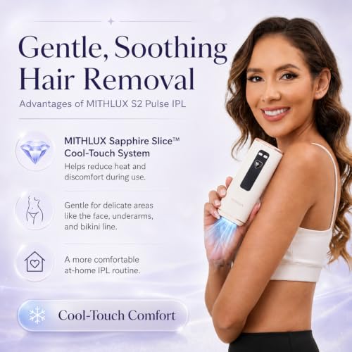 Image of Laser Hair Removal Device for Women & Men with Sapphire Cooling | Gentle IPL Hair Removal for Face & Body - Including Upper Lip, Chin, Arms, Legs, Underarms & Bikini Line