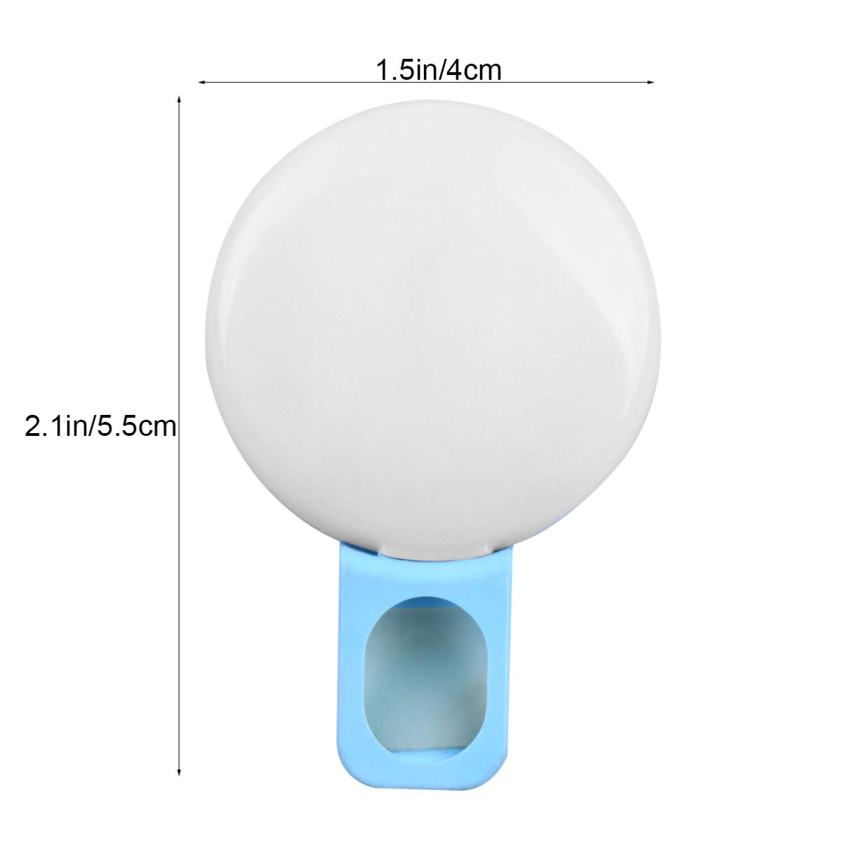 VILLCASE Portable LED Selfie Ring Lamp Clip Mini Fill Light for Phones Laptops Powered Brightness for Makeup Night Light and Blue