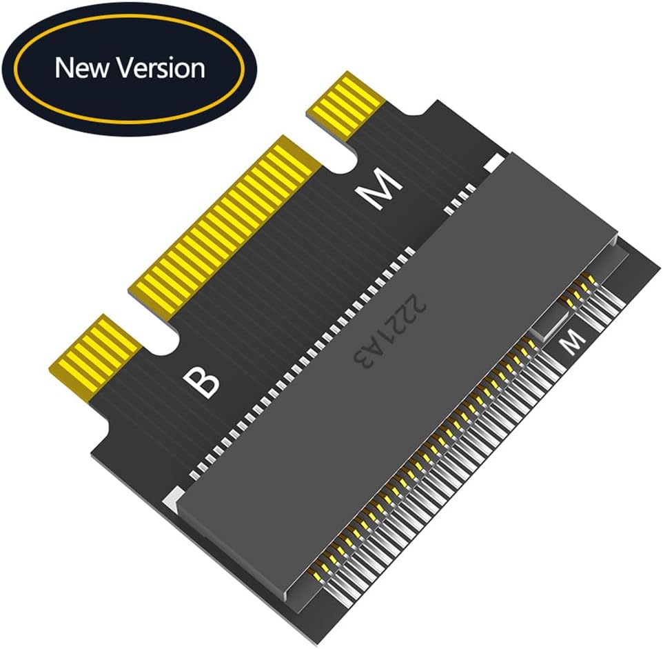 JMT M.2 NVME M-Key B+M 2230 to 2242 SATA-Bus SSD Extension Adapter Card Compatible with ThinkPad X270 X280 T470 T480 L480 T580 Serials (2230 to 2242)