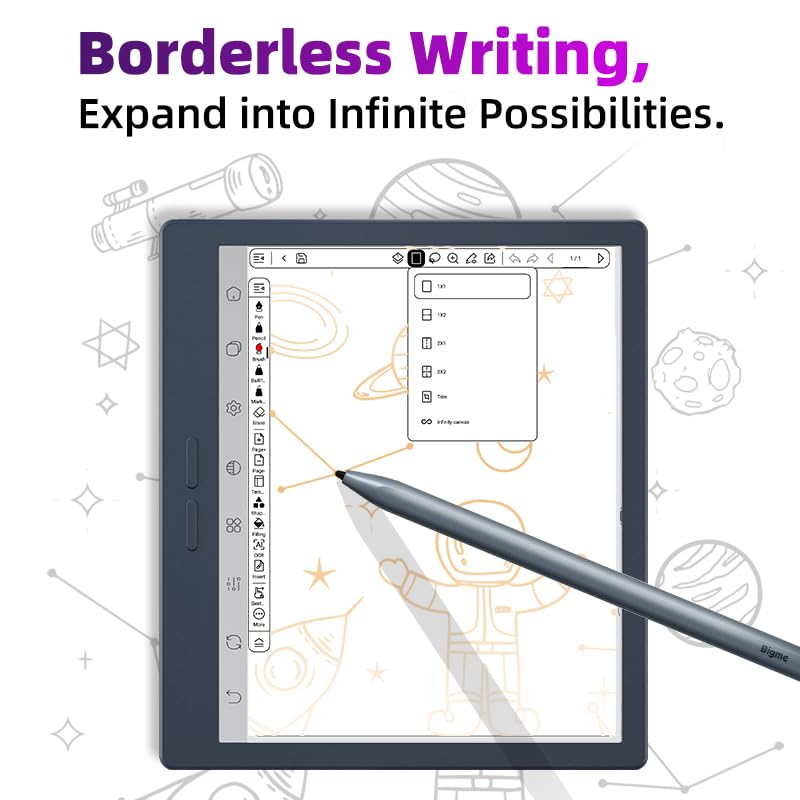 Bigme B7 Pro kolorowy tablet ePaper, przenośny tablet e-ink, czytnik e-booków z 8 + 256 GB pamięci masowej i funkcją połączeń 4G (niebieski)