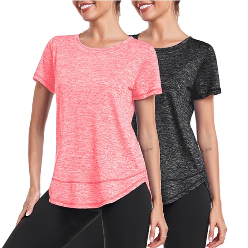 Deaviya Langarm Sportshirt für Damen, Laufshirt Langarm Lock