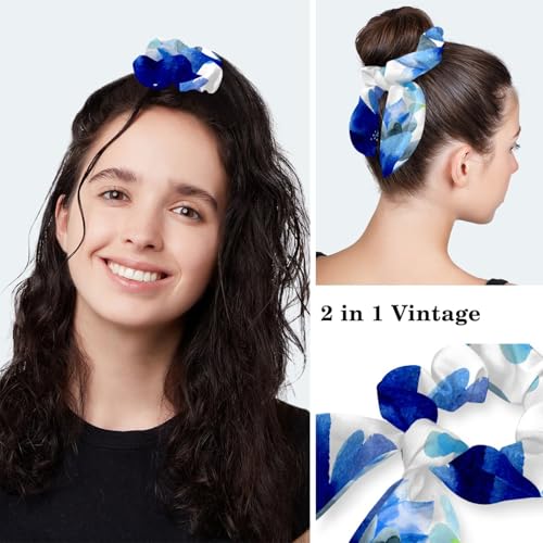 Image of Red Blooming Rose Flowers Black Working Cap with Scrunchy and Ribbon Tie for Women, Long Hair