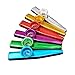Quality 6 Different Colors of Metal Kazoo (A Good Companion for Guitar, Ukulele, Violin, Piano Keyboard) (6 Pack)